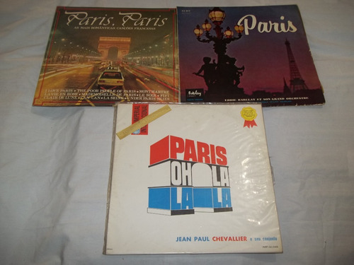Vinil Lp Lote 3 Discos Paris Coletânea 