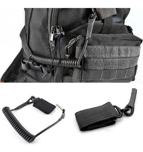 Fiel Retrátil Espiral Tático Para Pistola