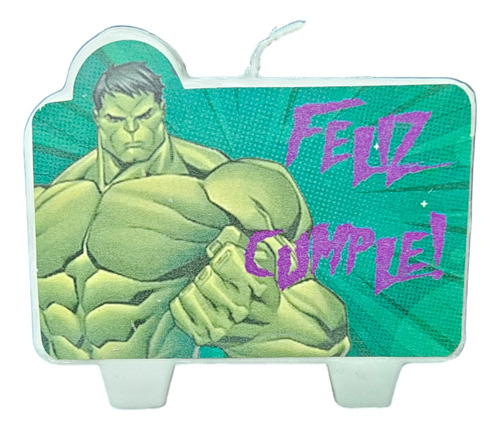 Vela Hulk Los Vengadores Para Cotillón Cumpleaños Fiestas