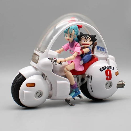 Dragon Ball Motocicleta ,bulma Y Goku (tipo Shf) V2 (Usado)