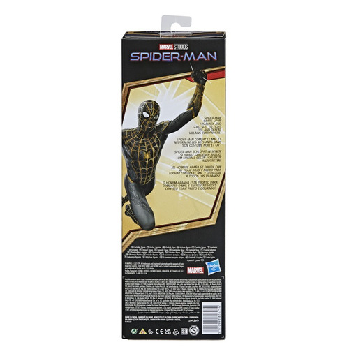 Imagen 4 de 4 de Marvel Spider-man Titan Hero Traje Negro Y Dorado