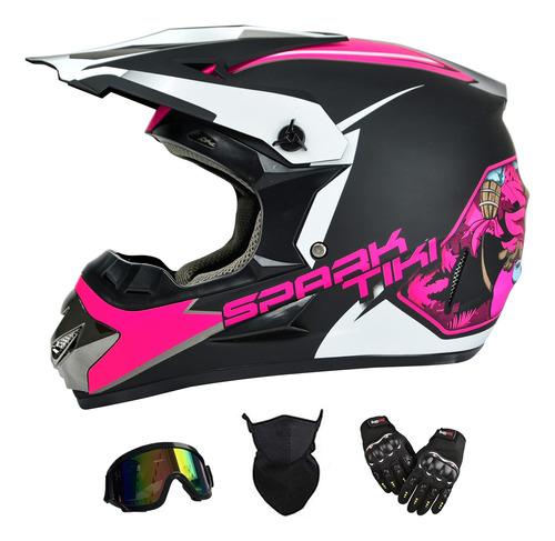 Casco De Motocross Para Ninos Y Jovenes, Casco De Motociclet