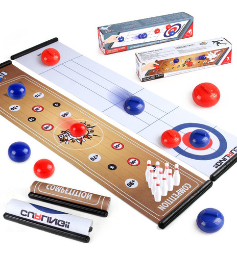 L Juego De Curling Diversión Niños Interacción Primer Juego