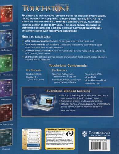 Touchstone 2 - A - Full Contact St + Work + Dvd + Video Activity Pages, De Michael Mccarthy. Editorial Cambridge, Tapa Blanda En Inglés, 2014