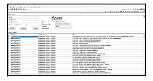 Agco Massey Ferguson Catalago Peças/ Serviços 2020