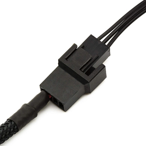 Crj 15-pin Male Sata To 4 Fan 12v Sleeved Power Adapter Cabl