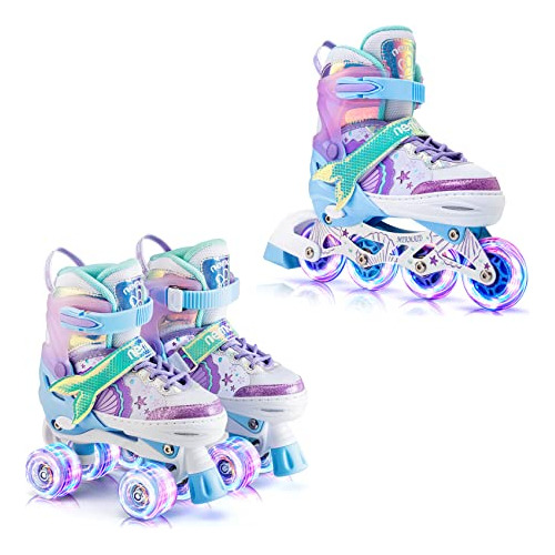 Patines Ajustables Luminosos Nemone Para Niñas Tallas 10c-13