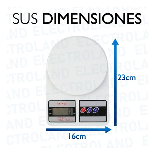 Imagen 6 de 10 de Balanza Alimentos Cocina Digital 1gr A 10kg Alta Precision