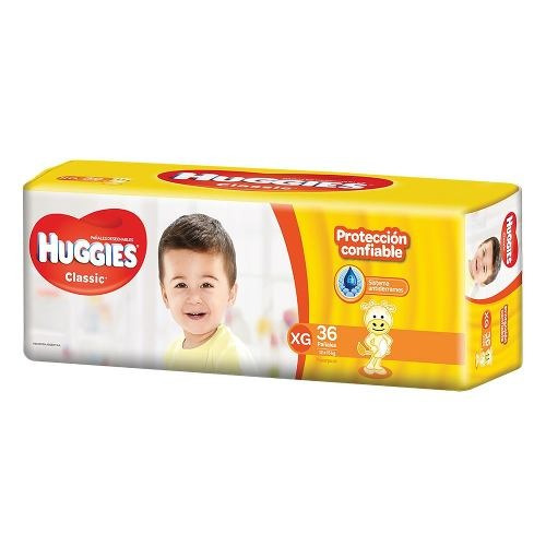 Pañales Huggies Classic Xg 36 - Bebés Y Niños