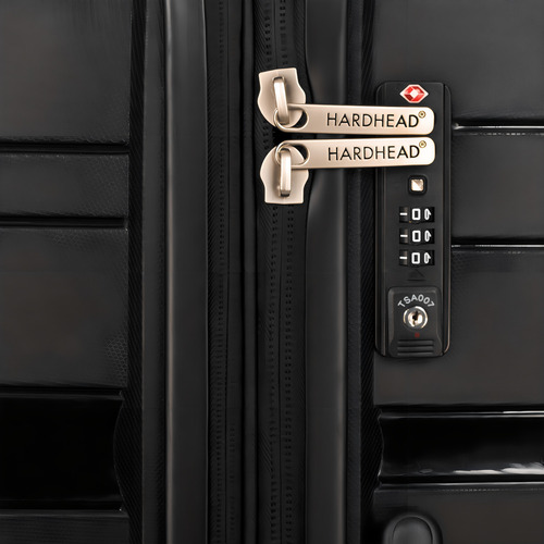 Maleta Hardhead Alber-bk29-0651 49cm De Ancho X 79cm De Alto X 31cm De Profundidad Color Negro Diseño Rayas