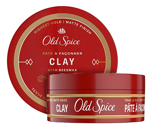 Old Spice Hair Styling Clay Para Hombres Con Acabado Mate M.