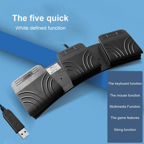 Pedal De Pie Usb Para Pc, Interruptor De Pie Triple Para