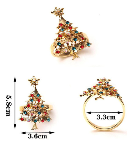 Mz 8pcs Navidad Servilletero Servilletas Anillos Titular