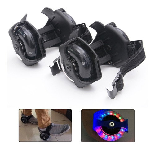 Imagen 7 de 10 de Patines Ajustable Flashing Rollers Con Luz Led Ruedas Zapato
