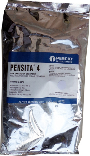 Mecanico Dental Productos Pescio  Pensita 4 Blanco 1 Kg. Mdq