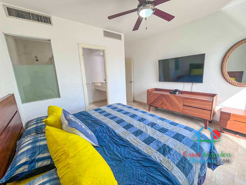 Cad Kabah 803. Departamento En Renta Vacacional Con Terraza En Acapulco Diamante