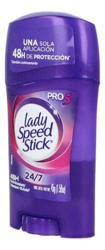 Lady Speed Stick Desodorante Pro -5 Barra Con 45 G