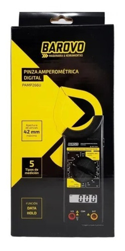 Pinza Amperometrica Digital Barovo Pamp266u Data Hold Funda