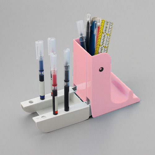 Organizador De Mesa Con Forma De Animal, Portalápices Rosa