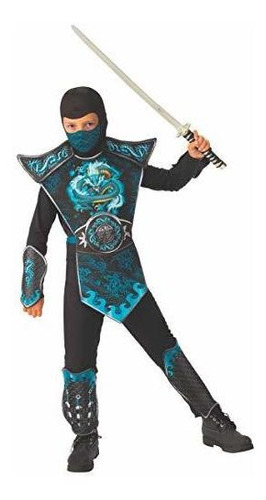 Disfraz Niño - Disfraz De Ninja Dragón Azul Para Niño De Rub