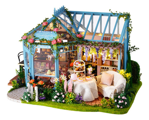 Diy Cottage Rose Garden Tea House Hecho A Mano Pequeña Casa