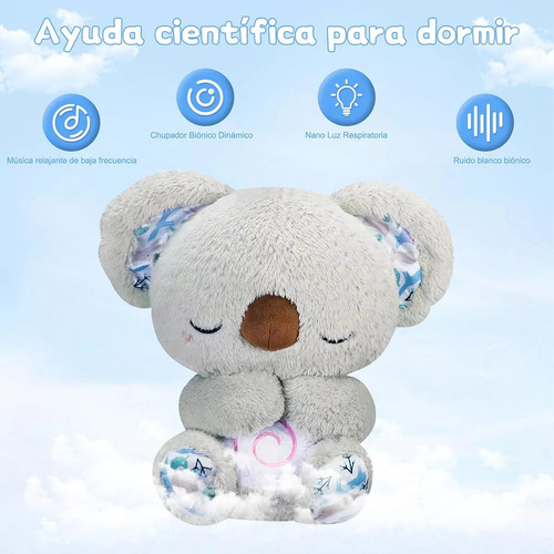 2pcs Koala And Otter Plush Toys Breath Relief Anxiety Gray C