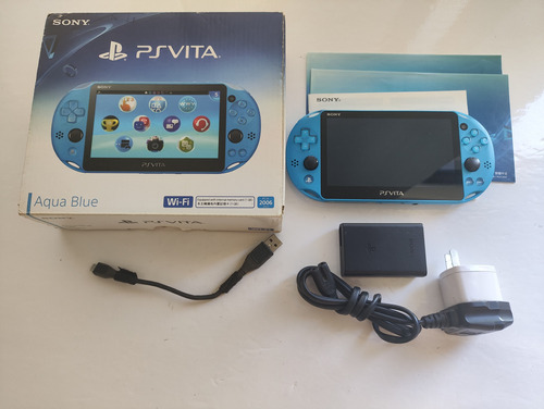 Sony Psvita Playstation Vita Slim Aqua Blue En Caja + Juegos