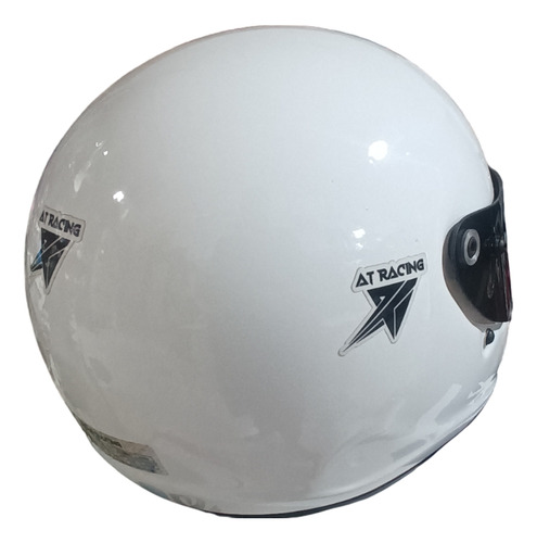Casco Para Competicion Gp6 At Racing Blanco Visor Negro Xl
