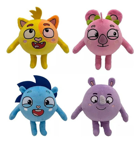 Juego De 4 Muñecos De Peluche Baby Zoo