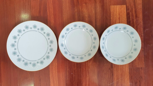 Juego De 3 Platos Tsuji Porcelana 