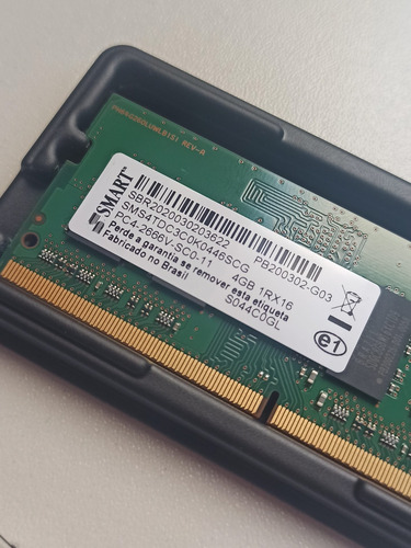 Imagem 2 de 2 de Memoria Smart 4 Gb Ddr4 Pc4 2666 Modelo Sms4tdc3c0k0446scg