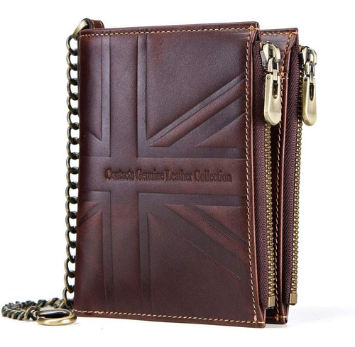 Contacts - Monedero De Piel Con Cierre Bifold Para Hombre, C