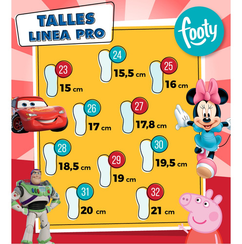 Imagen 6 de 8 de Zapatilla Con Luces Frozen Peppa Paw O Cars Disney Footy