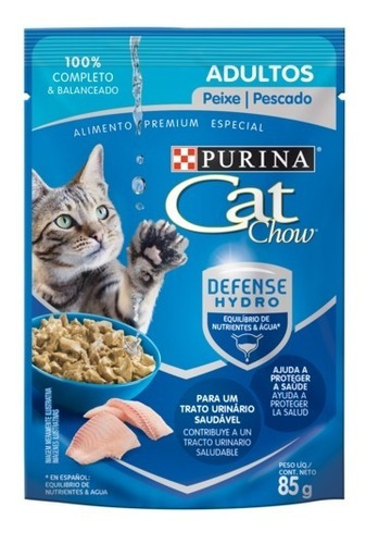 Cat Chow adultos pescado 85gr comida para gato