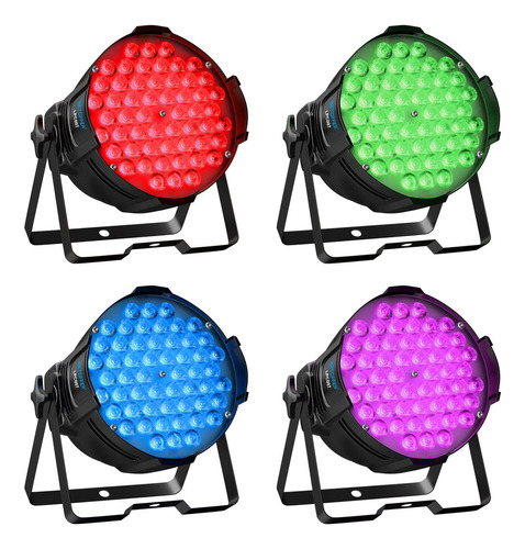 Betopper Luces Dj Dmx Activadas Por Sonido, 54 X 3 W Led Par