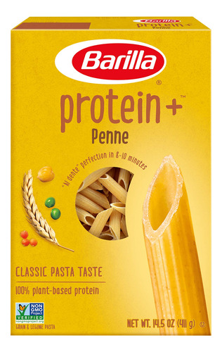 Barilla Protein+ Plus Penne Pasta - Proteina De Lentejas, Ga