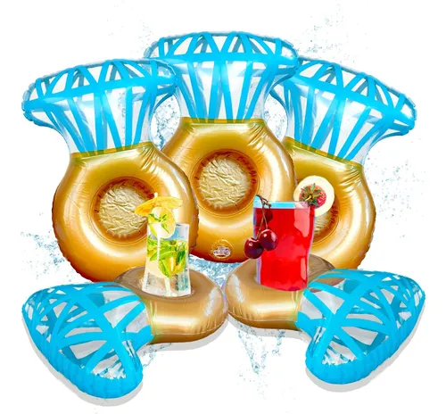 comprar 6 Portavasos Anillo Inflables Fiesta Despedida Soltera Playa