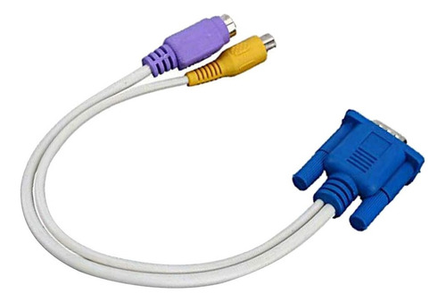 (1) Adaptador Vga Svga A S-video Rca Para Computadora