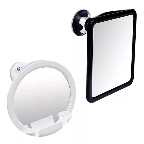 MIRRORVANA Espejo de ducha antivaho doble para afeitar, espejo