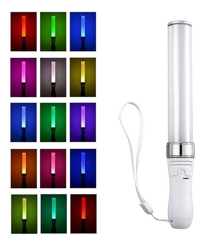 Palos De Luz Led Glow Sticks 15 Colores Conmutables 2pcs