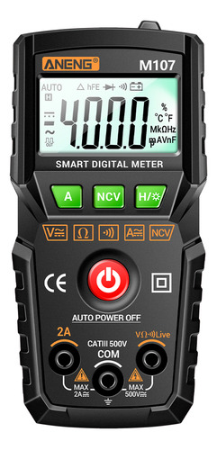 Multímetros Digital M107 Smart Aneng Meter Zero Ac/dc