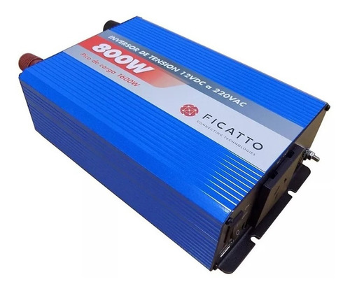 Imagen 1 de 5 de Inversor De Corriente 12v A 220v 800w Ficatto Auto Barco Casa Rodante