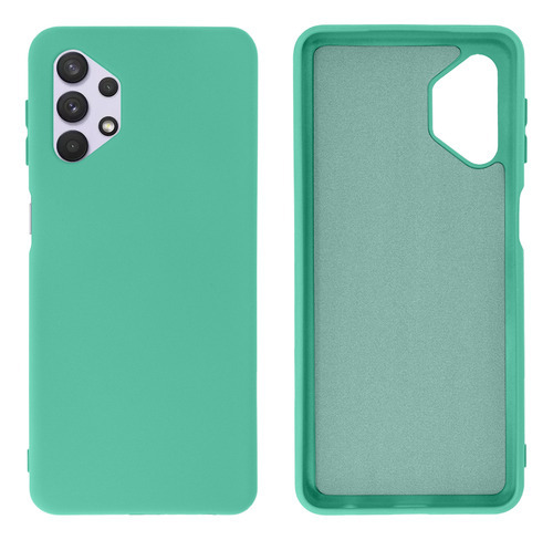 Capa Capinha Para Galaxy A32 5g Silicone Interior Aveludado Cor Verde Agua