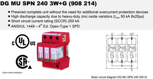 Supresores De Picos 120 / 240 / 480vac Alemania Marca: Dhen