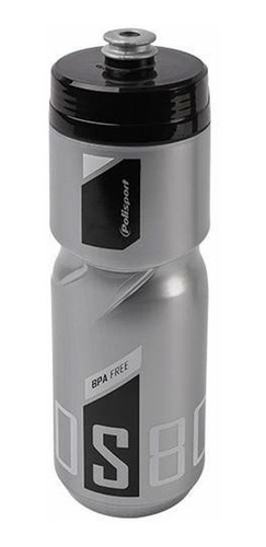 Garrafa Polisport S800 Free Bpa Prata E Preta 800ml