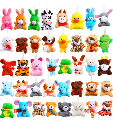 Juego De 50 Mini Juguetes De Animales De Peluche, Lindo Jueg