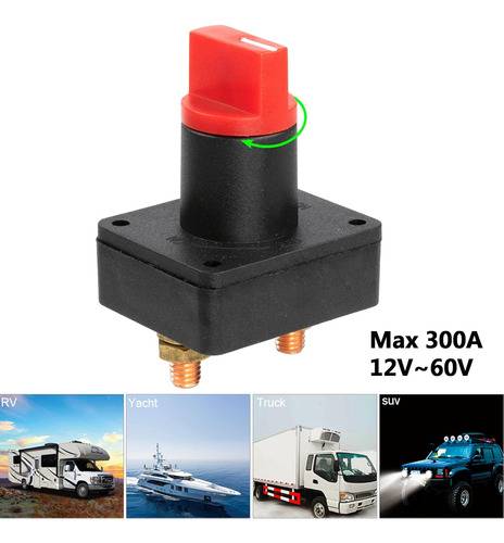 Interruptor Aislante Universal 12v-60v 100a-300a Para Coche/