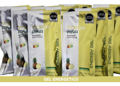 Gel Energético Topin Energy Piña (caja 12 Pzs) Energía