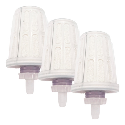 Kit 3 Velas Acquamar Plástica Carvão Ativado Cor Branco