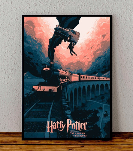 Cuadro 33x48 Poster Enmarcado Harry Potter Camara Secreta